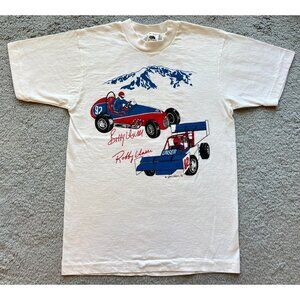 Vintage Bobby Unser Indy 2000 Stock Car/Open Wheel Race List T Shirt Small